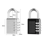 4 Dial Digit Combination Padlock Heavy Duty Weatherproof Code Resettable Changeable Lock Outdoor Use for Door.jpg