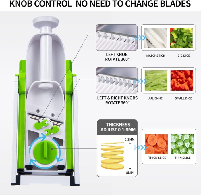 4 in 1 Vegetable Cutter Slicer Safe Adjustable Easy to Clean 2