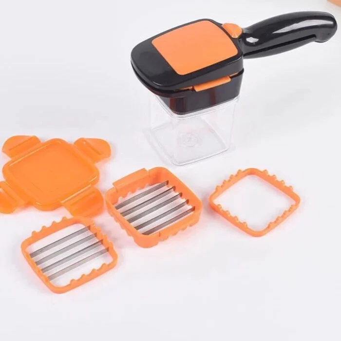 4xGu5 in 1 Vegetable Fruit Mandoline Slicer Cutter Chopper Dicer Salad Quick Nicer Potato Peeler Carrot