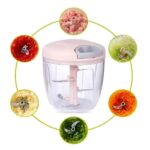 5 blades manual vegetable chopper cutter hand pull food chopper random color 3