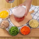 5 blades manual vegetable chopper cutter hand pull food chopper random color 7