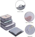 6pcs set waterproof travel storage bag portable luggage clothes organizer cosmetic pouch packing cubes set random color 6