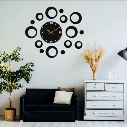 AsaanLife 3D Wooden Wall Clock ALWC 1001 d
