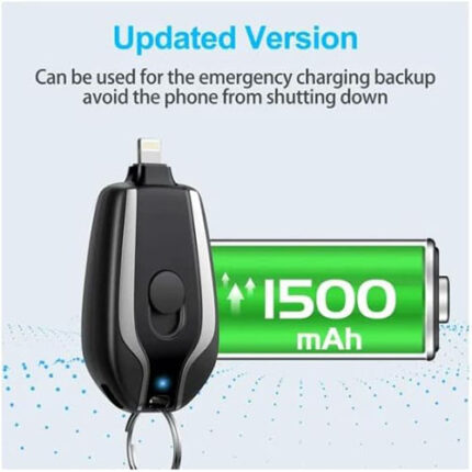Keychain Power Bank 1500 Mah For Iphone Lightning Connection 1