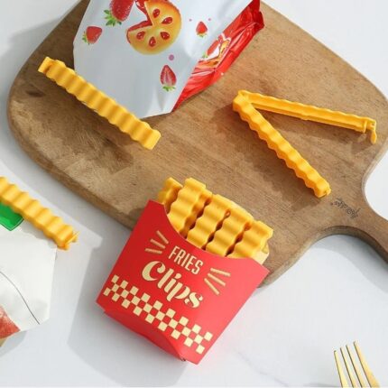 Magnetic Fries Sealing Clips Set Of 12 with Holder 1