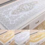 PVC Place Mats Hollow Coffee Table Mat Tablecloth Gold Silver Place Mats Table Runner For Wedding