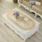 PVC Place Mats Hollow Coffee Table Mat Tablecloth Gold Silver Place Mats Table Runner For Wedding 2