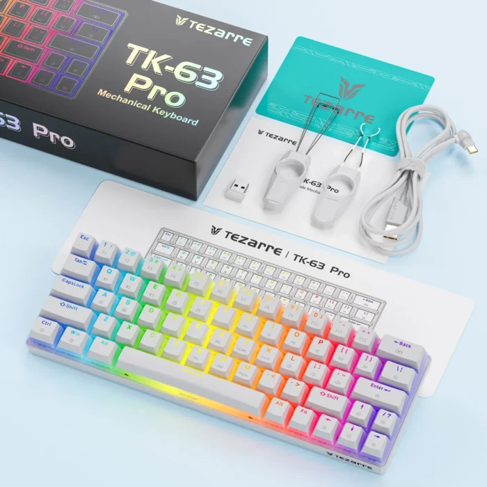 Tezarre TK63 Pro Wireless Mechanical Gaming Keyboard 7 techarc.pk 1 Tezarre TK63 Pro Wireless Mechanical Gaming Keyboard 7 techarc.pk 1