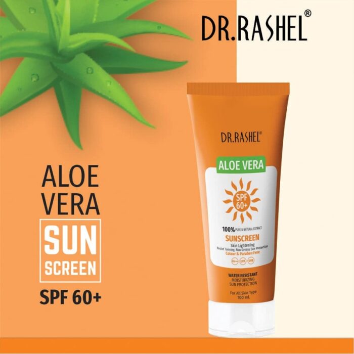 drrashel aloe vera sunscreen spf 60 pa skin lightening 2