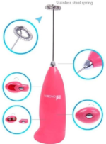 electric egg beater milk drink coffee whisk mixer foamer mini handle stirrer practical cooking tool kitchen mini whiskrandom color 3