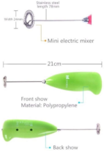 electric egg beater milk drink coffee whisk mixer foamer mini handle stirrer practical cooking tool kitchen mini whiskrandom color 5