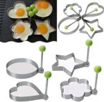 pack of 4 new mould style fried egg pancake shaper omelette mold kitchen accessories egg shaper kitchen tools star heart round flower shaped stainless steel 1