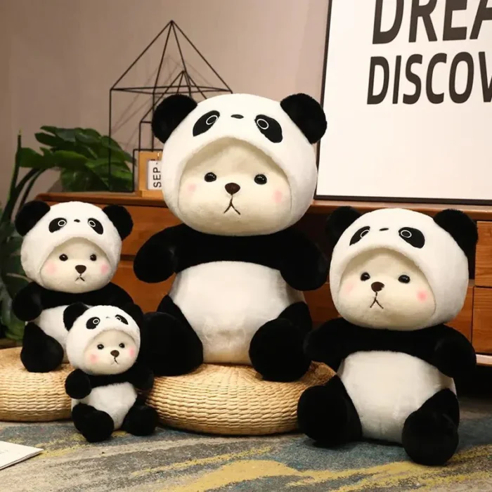 soft stuffed panda bear with cap 777504