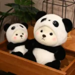soft stuffed panda bear with cap 997942
