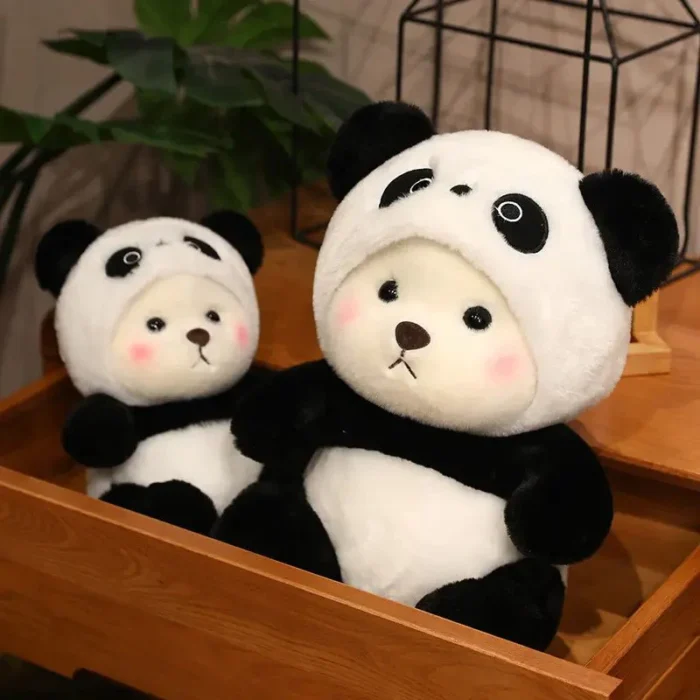 soft stuffed panda bear with cap 997942