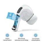 t03s pro joyroom tws active noise cancelling anc earbuds white 3