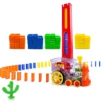 the domino train toy set w 60 dominos music lights toy for kids 230698