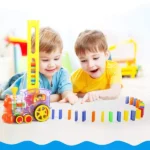 the domino train toy set w 60 dominos music lights toy for kids 413262