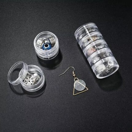 transparent co joined round jewelry makeup storage box container bracelet earring round plastic organizer 1
