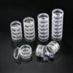 transparent co joined round jewelry makeup storage box container bracelet earring round plastic organizer 4