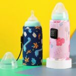 Portable USB Feeder Baby Bottle Warmer, 3-Level Temperature Control, Travel Bottle Heater for Feeding Anywhere