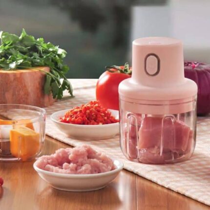 250ml Pink Usb Wireless Electric Garlic Masher Sturdy Press Mincer Vegetable Chili Meat Grinder Food Chopper Kitchen Tools 1 1