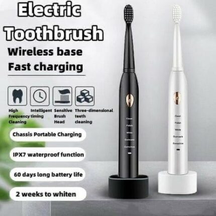 5 modes electric toothbrushes for adults kids smart timer usb charge rechargeable whitening toothbrush waterproof random color 1