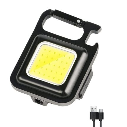 COB Keychain Light, Mini LED Torch, Keyring Flashlight