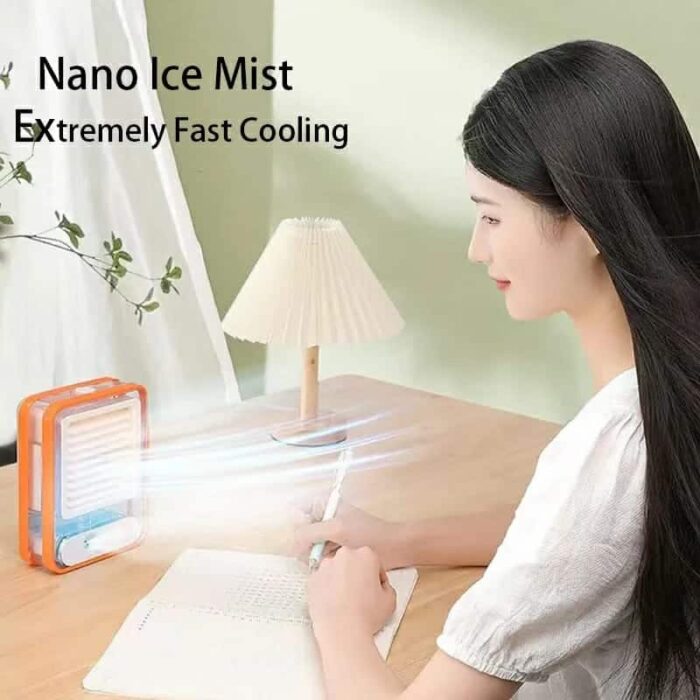 Portable Desktop Air Conditioner Usb Mini Air Cooler Fan Water Cooling Fan With Speed Spray Humidifier Purifier For Car HomeAbout this item 2