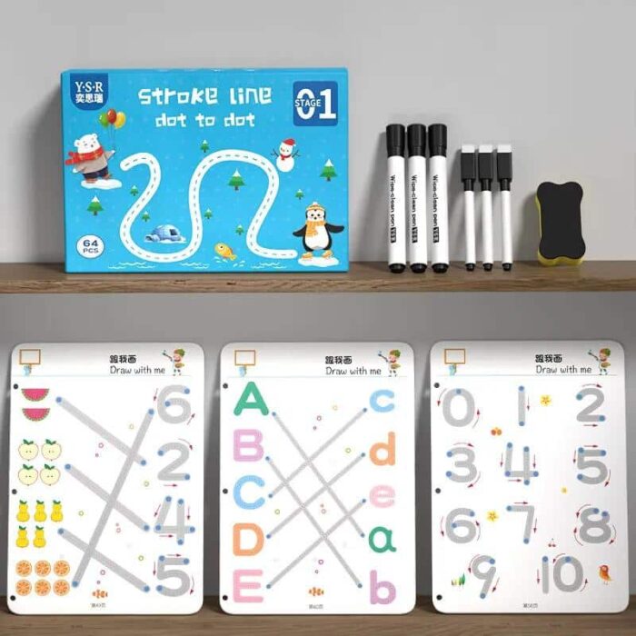 64‑Page Kids Learning Tracing Book, Preschool Tracing & Coloring Workbook, Early Writing Skills Training for Ages 2–6 – Kindergarten Prep 64‑Page Kids Learning Tracing Book, Preschool Tracing & Coloring Workbook, Early Writing Skills Training for Ages 2–6 – Kindergarten Prep