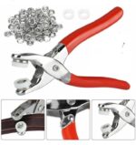 Metal button piler with buttons