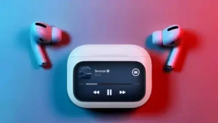 airpods pro with digital display anc and transparency touch volume control digital screen smooth display games color white 1
