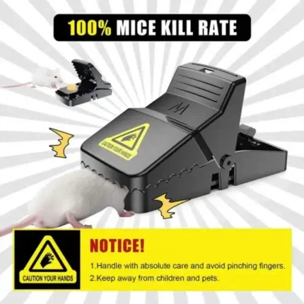 best seller pest control catcher automatic spring reusable plastic black rat mice mouse traps 4 2