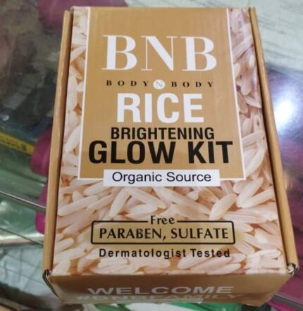 bnb whitening rice extract bright glow kit 2