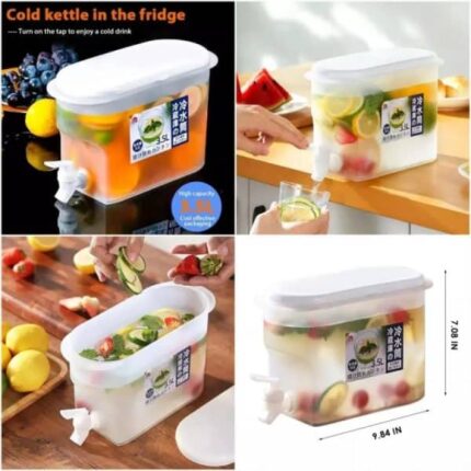 cold water jug with tap water beverage drink dispenser fruit teapot tank refrigerator juice kettle cold water jug for lemonade 3 5 l 3 2