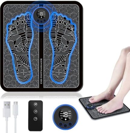 ems foot massager mat electric usb charging smart display tens acupuncture feet cushion blood circulation pad health care home 27 1