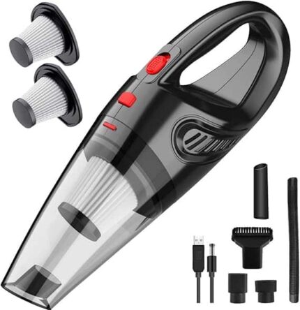 handheld vacuum hand vacuum cordless with high power mini vacuum cleaner handheld rechargeable for home and car cleaning 1