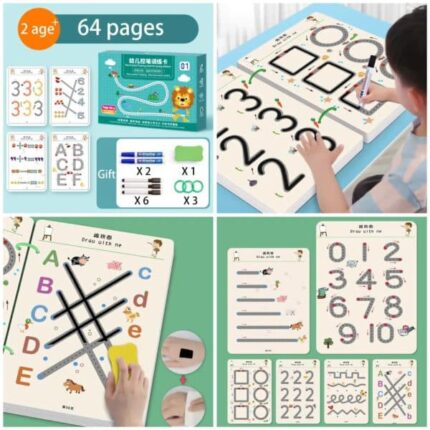 kids educational learning tracing book 64 pages 2 2