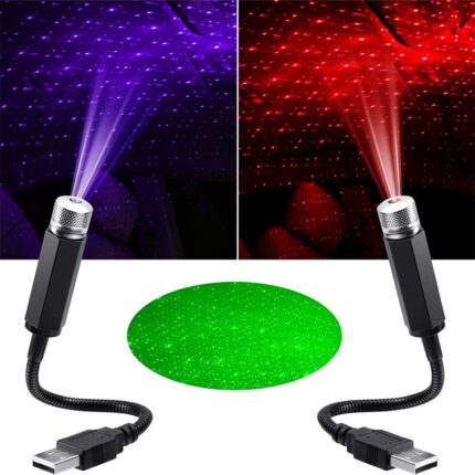 Starry Car Projector, USB Night Light, Portable Galaxy Lamp