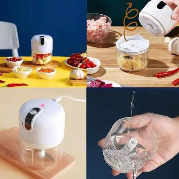 new mini electric food chopper multifunctional portable cordless garlic ginger food processorrandom color 3