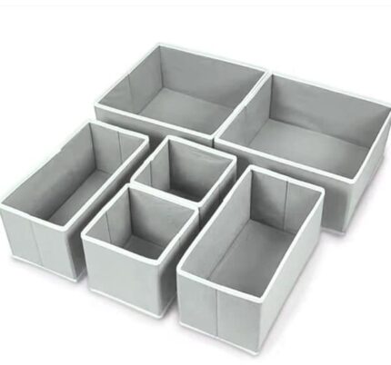 pack of 6 drawer organizers grey 1