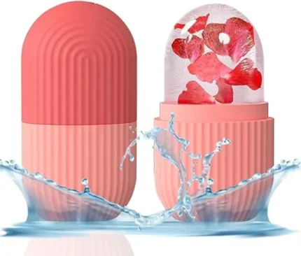 silicone cube tray shape face facial ice roller massage face roller frozen facial reusable ice face roller skincare tool 1