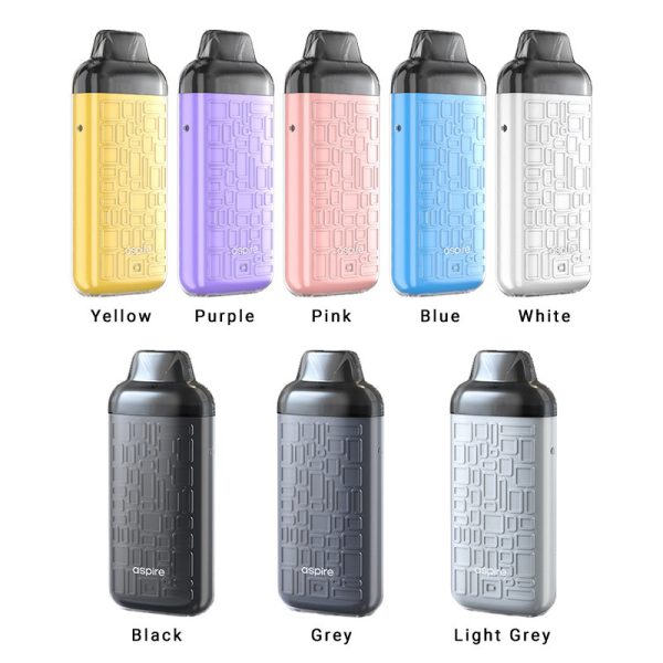 aspire flexus fit pod kit system 850mah battery 3 5ml cartridge auto draw type c charging random color 3