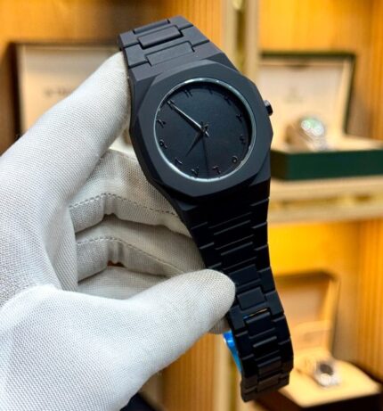 black aura quartz watch lightweight design arabic dial full black aura wrist watch watch for men black color watch 1