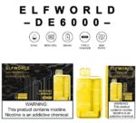 elfworld de6000 disposable vape pod device 6000 puffs 13 5ml e liquid 5 nicotine rechargeable 650mah via usb c disposable vape for smokers disposable pod fo 8