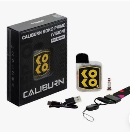 uwell caliburn koko prime vision pod system kit 18w 690mah vape for smokers pod for smoking random color without display 1